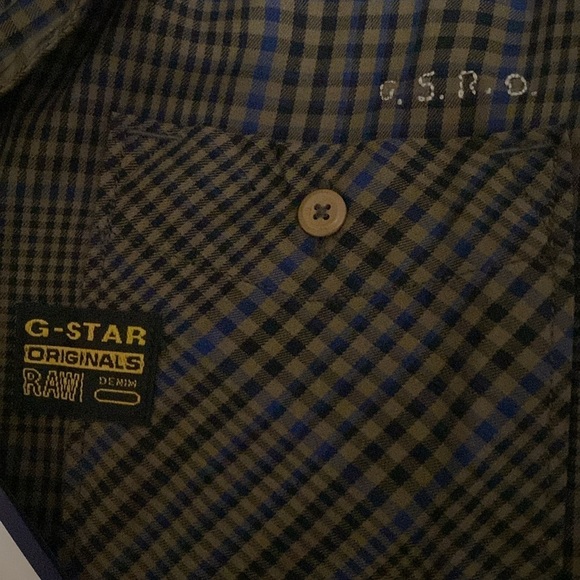 NWT G-Star plaid shirt Womens XL button down Overshirt western Workwear - Picture 4 of 14